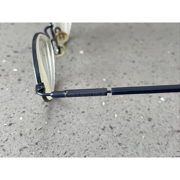 Kenneth Cole Round EYEGLASSES FRAMES ONLY 47-19-130 Caught Steeling 075 blue - Picture 4 of 13